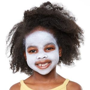 Step one, showing the start of creating white base all over the face.