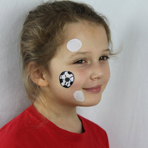 Step two, outlining the footballs with black and adding their design.