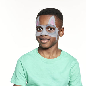 Step one, showing the start of creating the pups fur for the ears, cheeks and nose.