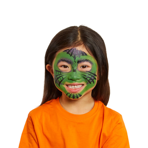 Finish the look with black spiderwebs and a wiggly nose line featuring a small spider.
