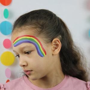 Step two, adding red line to finish rainbow.