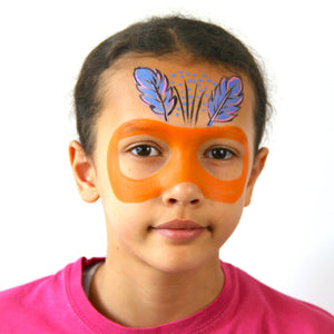 Step two, adding feathers detail to the forehead. 